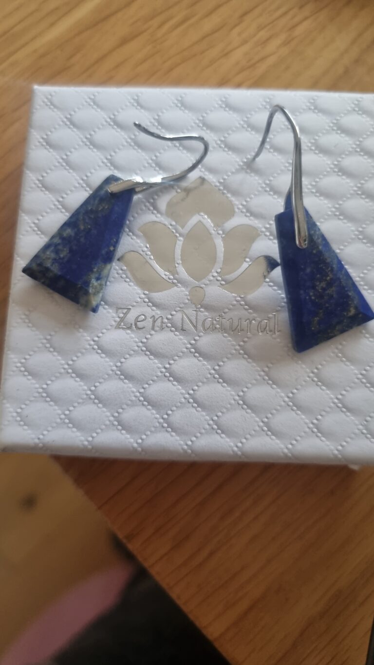 Jaspis Błękitna Ziemia kolczyki photo review