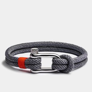 Stylowa Bransoletka Męska  Alchor Grey