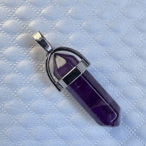 Ametyst Hexagon wisiorek