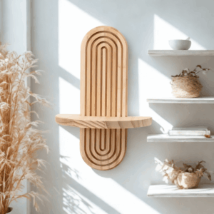 Boho półka ścienna z drewna