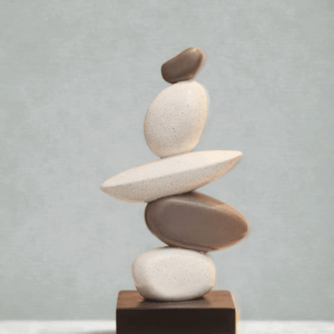 Zen kamienna statua równowagi
