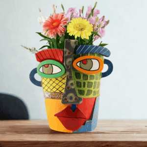 Abstrakcyjna doniczka - twarz