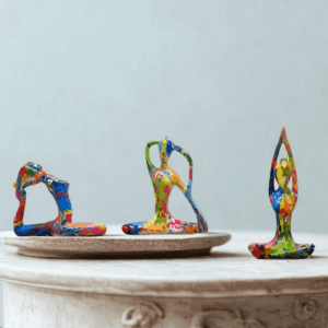 Abstrakcyjna rzeźba do jogi 3 szt.