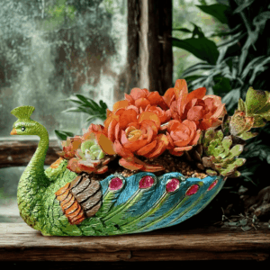 Doniczka w kształcie pawia