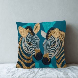 Vintage poszewka na poduszkę zebry