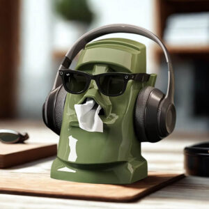 Nowoczesny wielofunkcyjny uchwyt na ręczniki papierowe - zielony