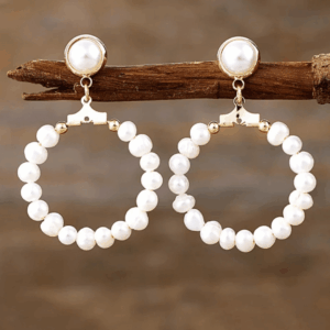 Circle Elegance Pearl kolczyki